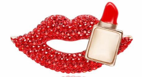 Lipstick Lips Brooch